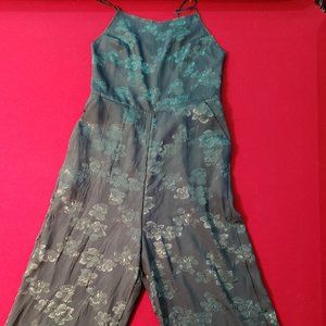 Urban outfitters emerald green backless pantsuit size 8